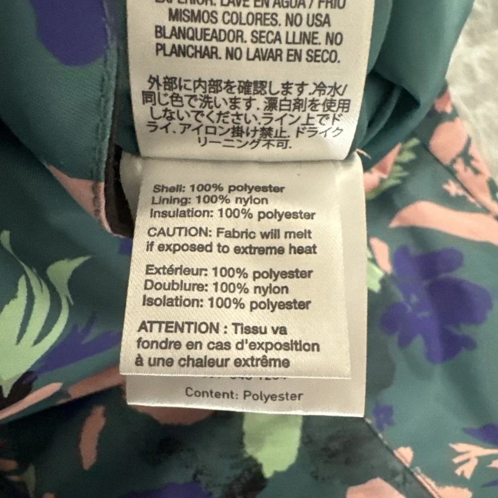 Obermeyer Girls L 14-16 Floral Ski Snow Pants Insulated Green Snowboard
